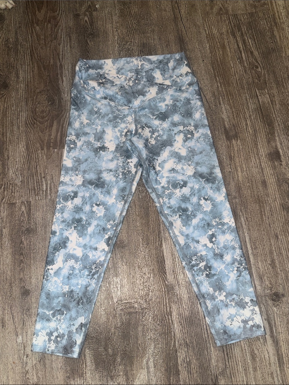 Evolution and Creation Blue Marble-Print Kids Leggings